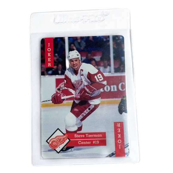 95’ Steve Yzerman Western NHL Conference Hockey Playing Card Red Wings Joker - Picture 2 of 5